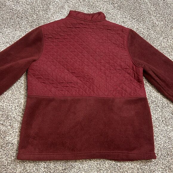 Eddie Bauer Women's Medium Red Jacket Quilted Full-Zip Fleece - Picture 12 of 13